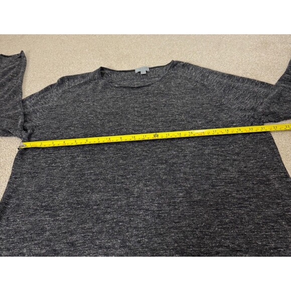 COS Women's Black Wool Linen Fitted Long Sleeves Tee Shirt Large Oversized Boxy - Picture 5 of 13